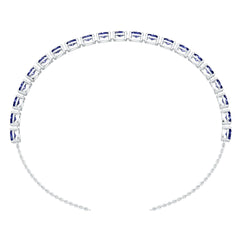 Sterling Silver Moissanite Bracelet Oval OV 6X4mm