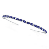 Sterling Silver Moissanite or Sapphire Bracelet Oval OV 6X4mm