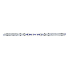 Sterling Silver Moissanite Bracelet Oval OV 6X4mm