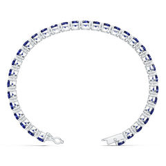 Sterling Silver Moissanite or Sapphire Bracelet Round RD 5x5mm