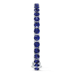 Sterling Silver Moissanite or Sapphire Bracelet Round RD 5x5mm