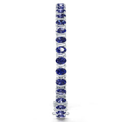 Sterling Silver Moissanite Bracelet Oval OV 6X4mm