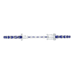 Sterling Silver Moissanite Bracelet Oval OV 5x3mm
