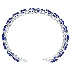 Sterling Silver Moissanite or Sapphire Bracelet Heart HT 9X9mm