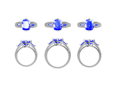 Sterling Silver Semi Mount Ring Setting Cushion CU 10X8mm DHJ