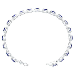 Sterling Silver Moissanite Bracelet Oval OV 6X4mm