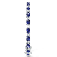 Sterling Silver Moissanite Bracelet Oval OV 6X4mm