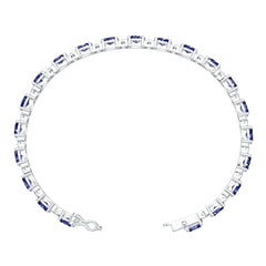Sterling Silver Moissanite Bracelet Oval OV 6X4mm