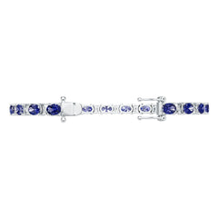 Sterling Silver Moissanite Bracelet Oval OV 6X4mm