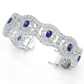 Sterling Silver Moissanite or Sapphire Bracelet Marquise MQ 7X3.5mm