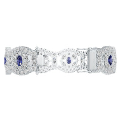 Sterling Silver Moissanite or Sapphire Bracelet Marquise MQ 7X3.5mm