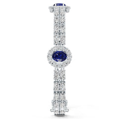 Sterling Silver Moissanite Bracelet Oval OV 8X6mm