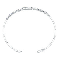 Sterling Silver Moissanite or Sapphire Bracelet Trillion TR 4X4mm