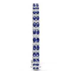Sterling Silver Moissanite Bracelet Oval OV 5X3mm