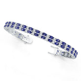 Sterling Silver Moissanite or Sapphire Bracelet Oval OV 5X3mm