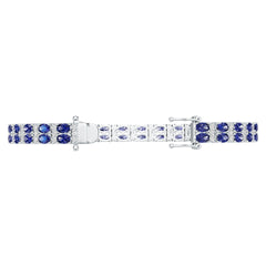 Sterling Silver Moissanite Bracelet Oval OV 5X3mm