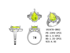 Sterling Silver Semi Mount Ring Setting Pear PE 13X9mm Syzjewelry