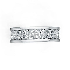 Sterling Silver Celtic Filigree Band Ring