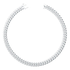 Sterling Silver Royal Blue Sapphire Chain Necklace Round RD 1.0mm
