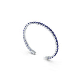 Sterling Silver Tennis Moissanite or Sapphire Bracelet RD 5x5mm