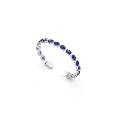 Sterling Silver Moissanite Bracelet Oval OV 9x7mm