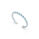 Sterling Silver Moissanite or Sapphire Bracelet Oval OV 9x7mm Tennis Moissanite or Sapphire Bracelet