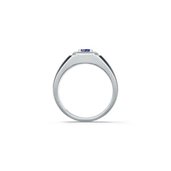 Men's 10K Gold CVD Diamond Ring Round RD 4x4mm Top 2344