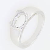 Sterling Silver Semi Mount Ring Setting Oval OV 9X7mm East West Split Bezel Half Bezel Syzjewelry