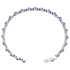 Sterling Silver Moissanite Bracelet Oval OV 6X4mm