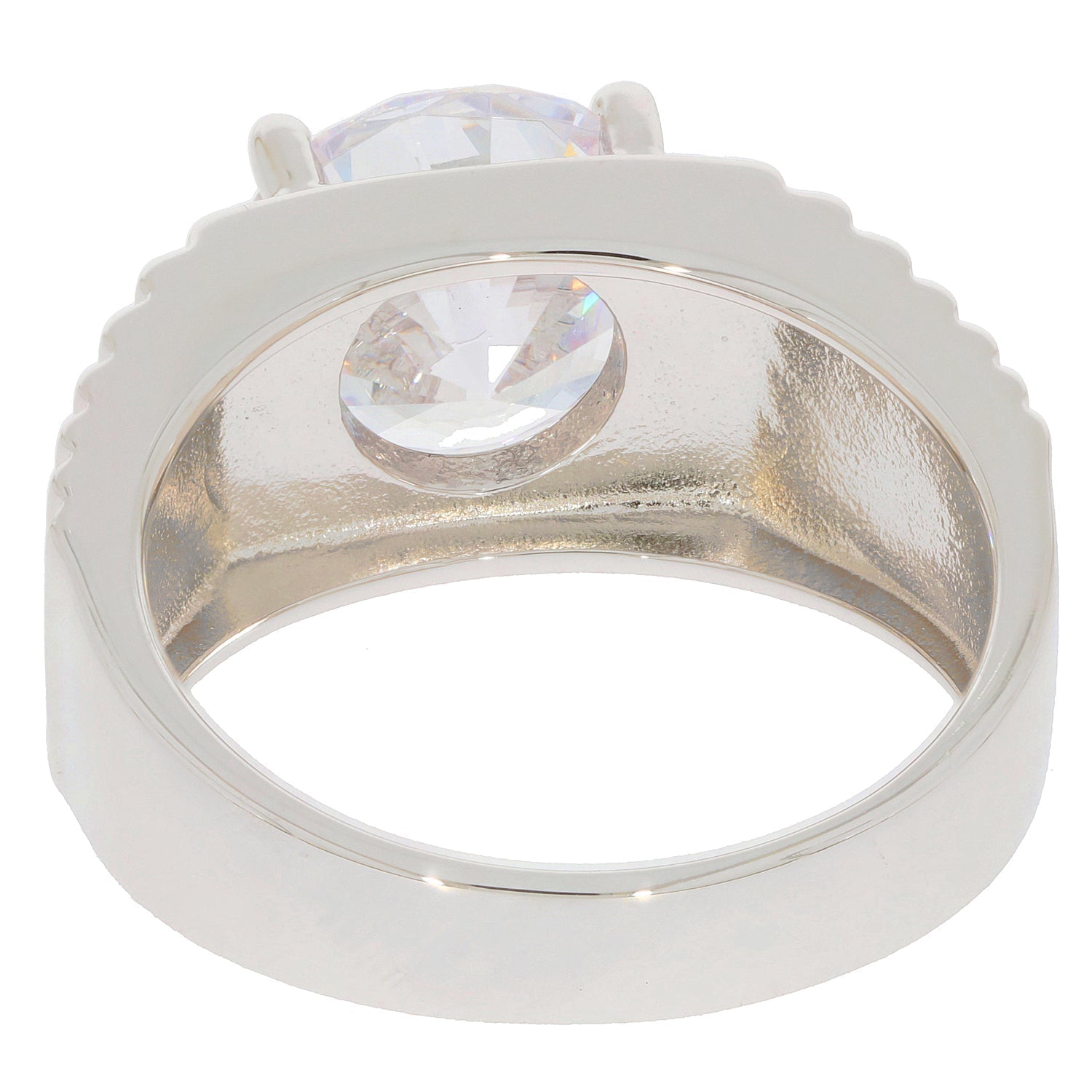 Men's 10K Gold Semi Mount Ring Setting Round RD 10X10mm Solid 925 Silver - Syzjewelry