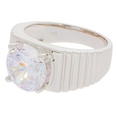 Men's 10K Gold CVD Diamond Ring Round RD 10X10mm Solid 925 Silver
