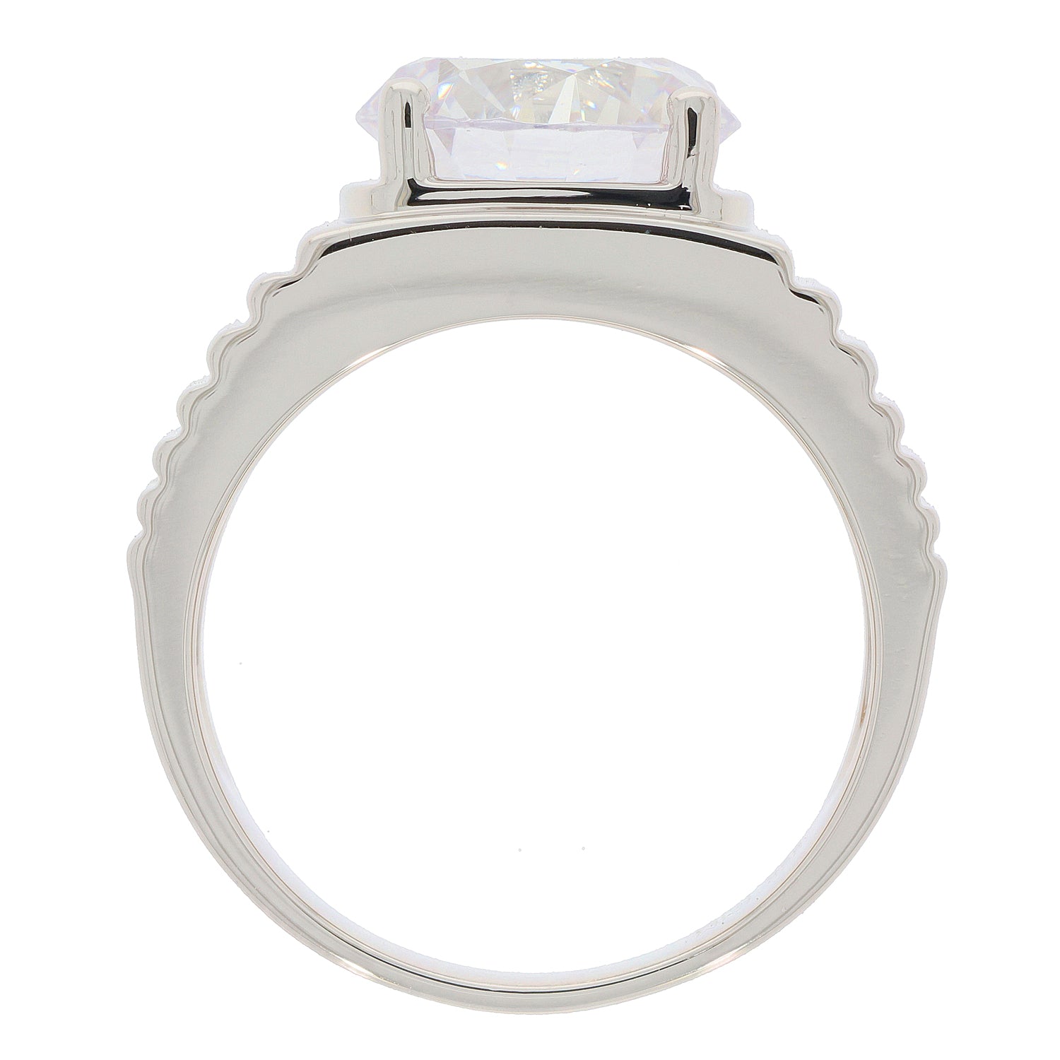 Men's 10K Gold Semi Mount Ring Setting Round RD 10X10mm Solid 925 Silver - Syzjewelry
