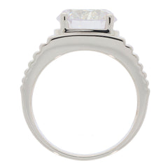 Men's 10K Gold CVD Diamond Ring Round RD 10X10mm Solid 925 Silver