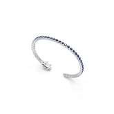 Sterling Silver Moissanite or Sapphire Bracelet Round RD 3x3mm