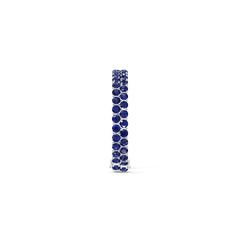 Sterling Silver Moissanite or Sapphire Bracelet Tennis Oval OV 7x5mm Double Row