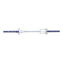 Sterling Silver Tennis Moissanite or Sapphire Bracelet Round RD 2x2mm