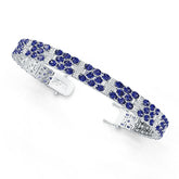 Sterling Silver Moissanite or Sapphire Bracelet Oval OV 4X3mm
