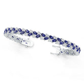 Sterling Silver Moissanite or Sapphire Bracelet Oval OV 5X3mm