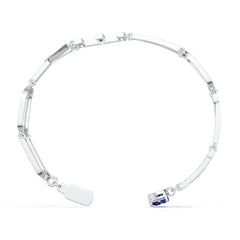 Sterling Silver Moissanite or Sapphire Bracelet Heart HT 6X6mm
