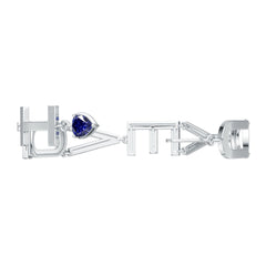 Sterling Silver Moissanite or Sapphire Bracelet Heart HT 6X6mm