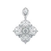 Sterling Silver Pendant Filigree Art Deco