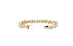 Sterling Silver Moissanite Moissanite or Moissanite Bracelet Pear PE 6X4mm