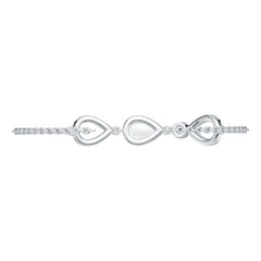 Sterling Silver Moissanite or Sapphire Bracelet Round RD 2.8mm