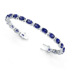 Sterling Silver Moissanite Bracelet Oval OV 7X5mm