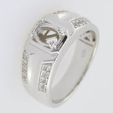 Men's Sterling Silver Semi Mount Ring Setting Oval OV 7x5mm - Syzjewelry