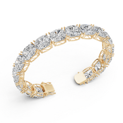 Sterling Silver Moissanite or Sapphire Bracelet Cushion CU 12X12mm