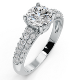 Sterling Silver Moissanite Ring RD 6.5x6.5mm Solitaire Engagement