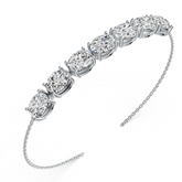 Sterling Silver Moissanite Bracelet Oval OV 9x7mm