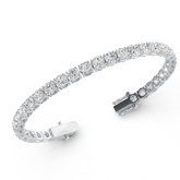 Sterling Silver Tennis Moissanite Bracelet Round RD 5X5mm