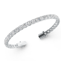 Sterling Silver Tennis Moissanite Bracelet Round RD 5X5mm